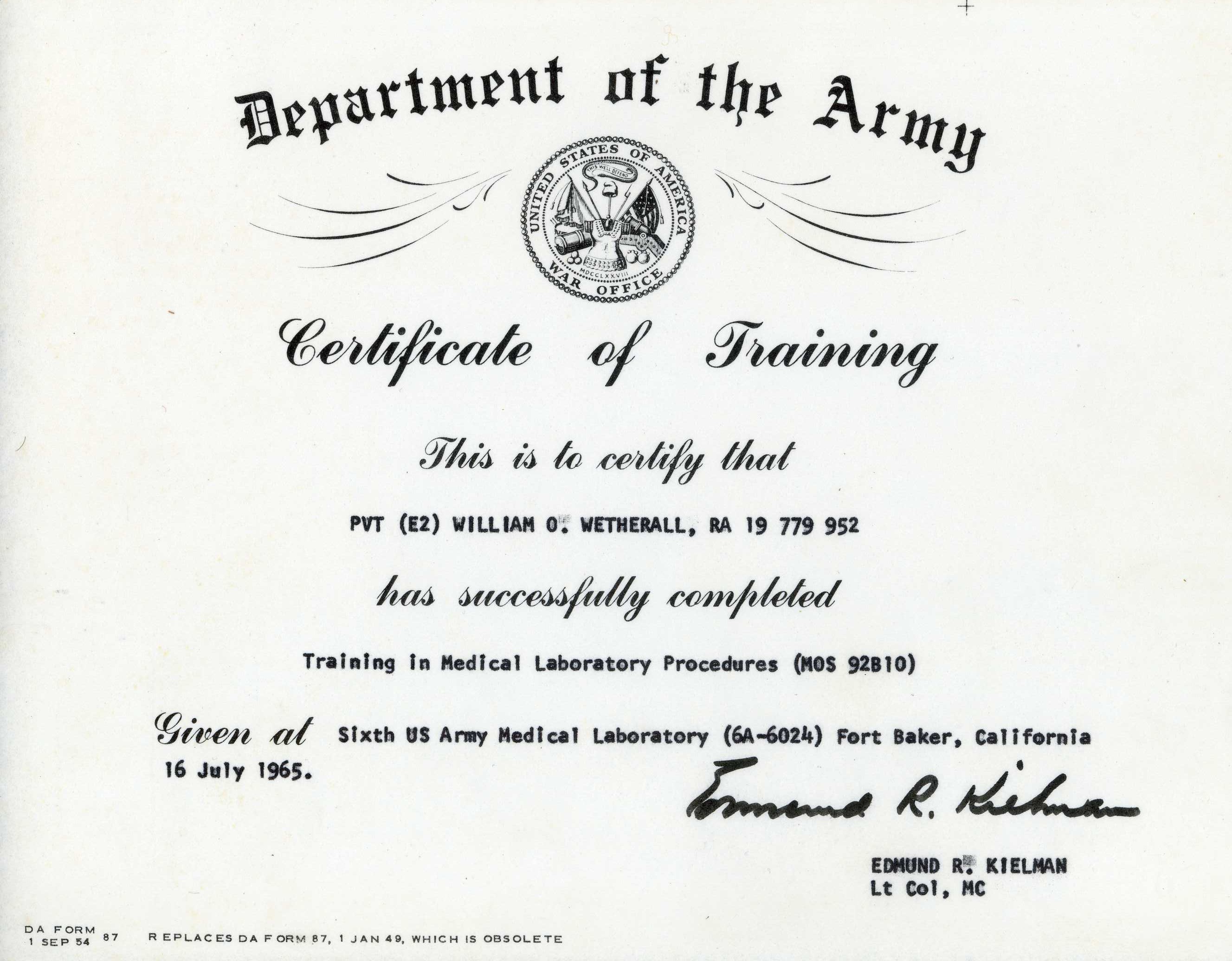 Certificate